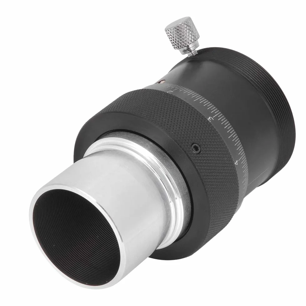 Goshyda Focheggiatore Elicoidale, Corsa di Messa a Fuoco in Lega di Alluminio 10 Mm 1.25 Pollici Regolazione Fine Elicoidale 0,05 Mm Focheggiatore Ad Alta Precisione