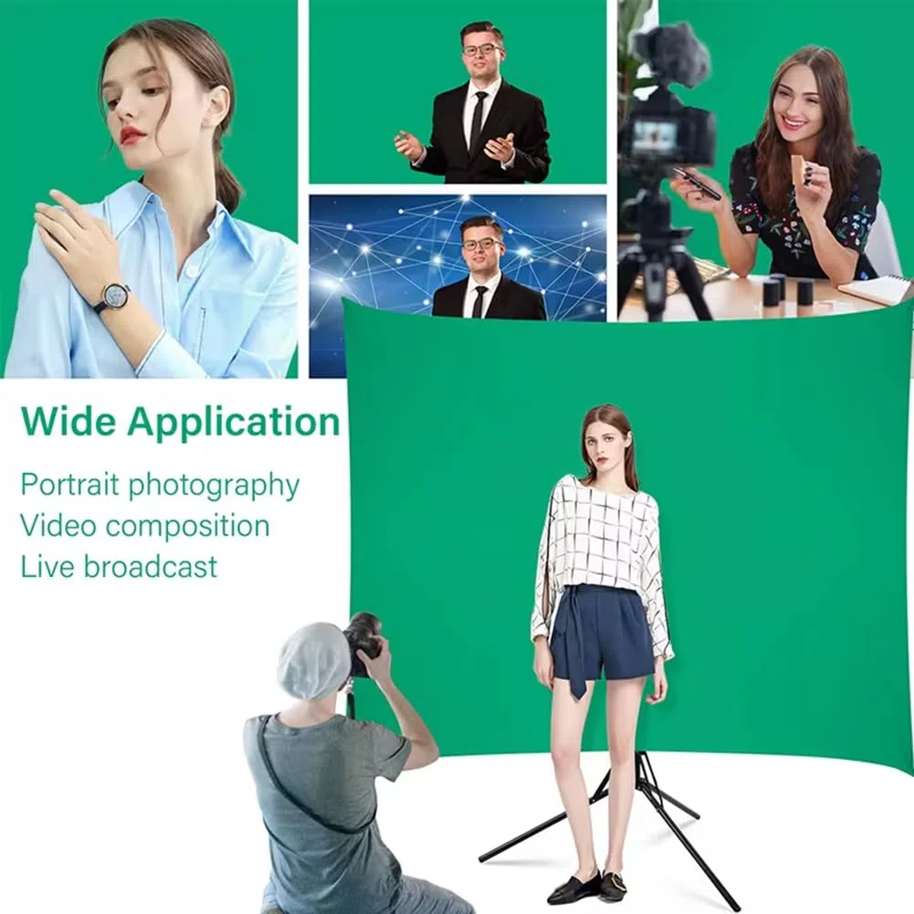 Sfondo pieghevole con supporto per fotografia, streaming e riunioni virtuali