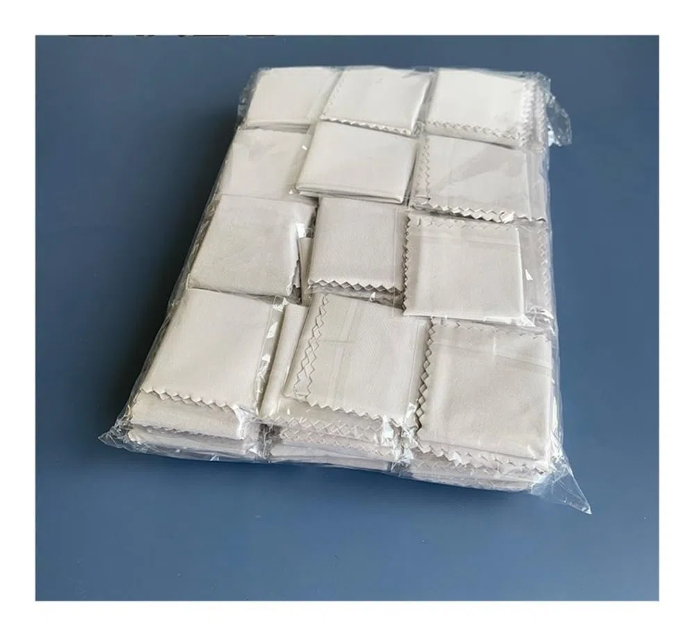 100pcs 145 * 170mm Imballaggio Individuale Grigio Microfibra Occhiali Panno di Pulizia Per Lenti Telefono Schermo Salviette di Pulizia
