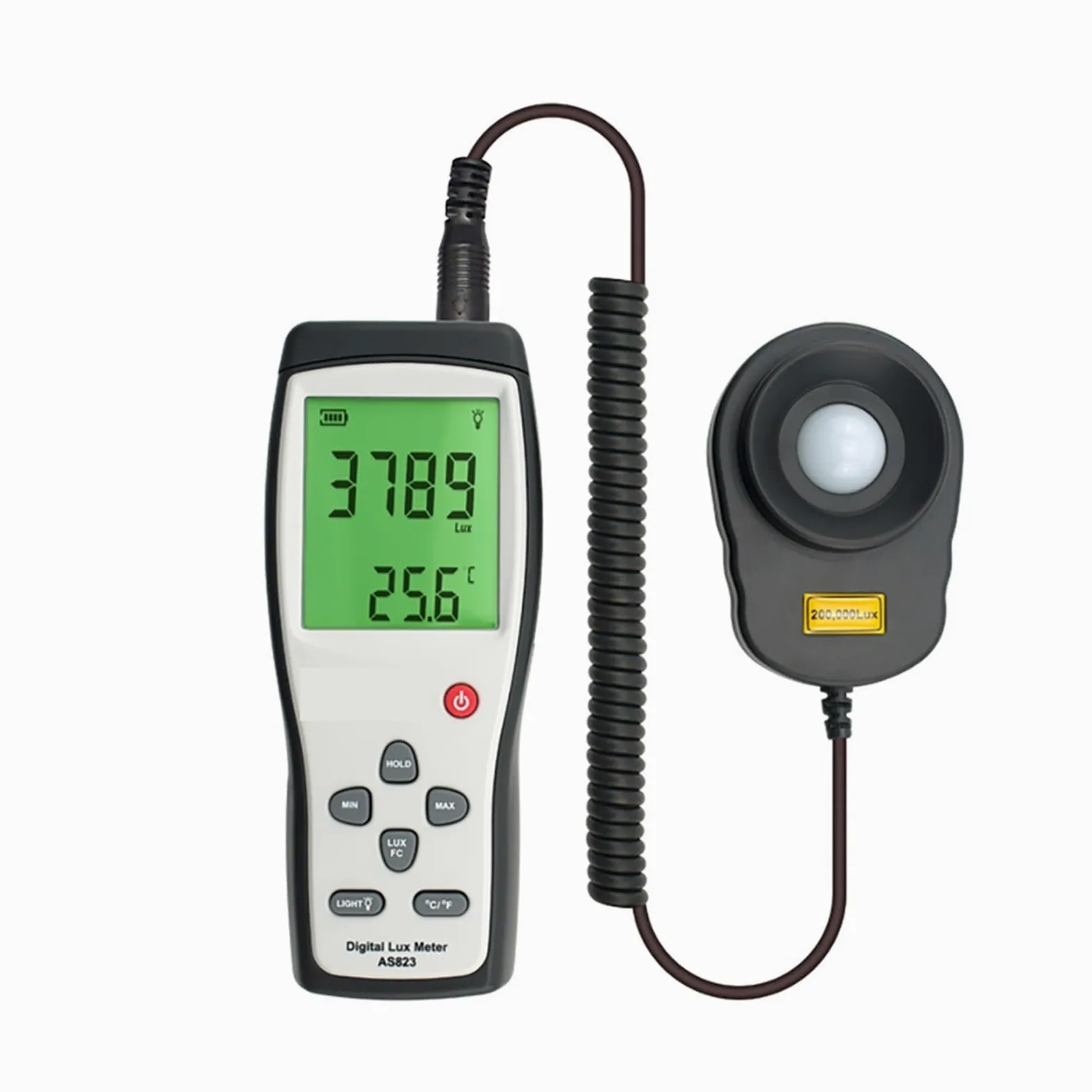 Luxmetro, Luxmetro Portatile Digitale Illuminamento 200.000 Lux/FC Luminometro Fotometro Tester Di Illuminazione Luxmetro