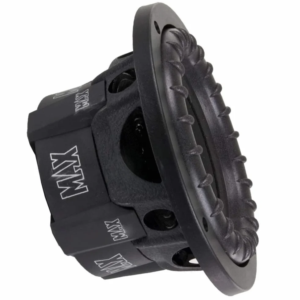 1 subwoofer per LANZAR MAX PRO MAXP64 6,5" 16,5 cm 165 mm da 300 watt rms e 600 watt max singola bobina da 4 ohm cofano bagagliaio sportelli auto, 1 pezzo + faston di montaggio