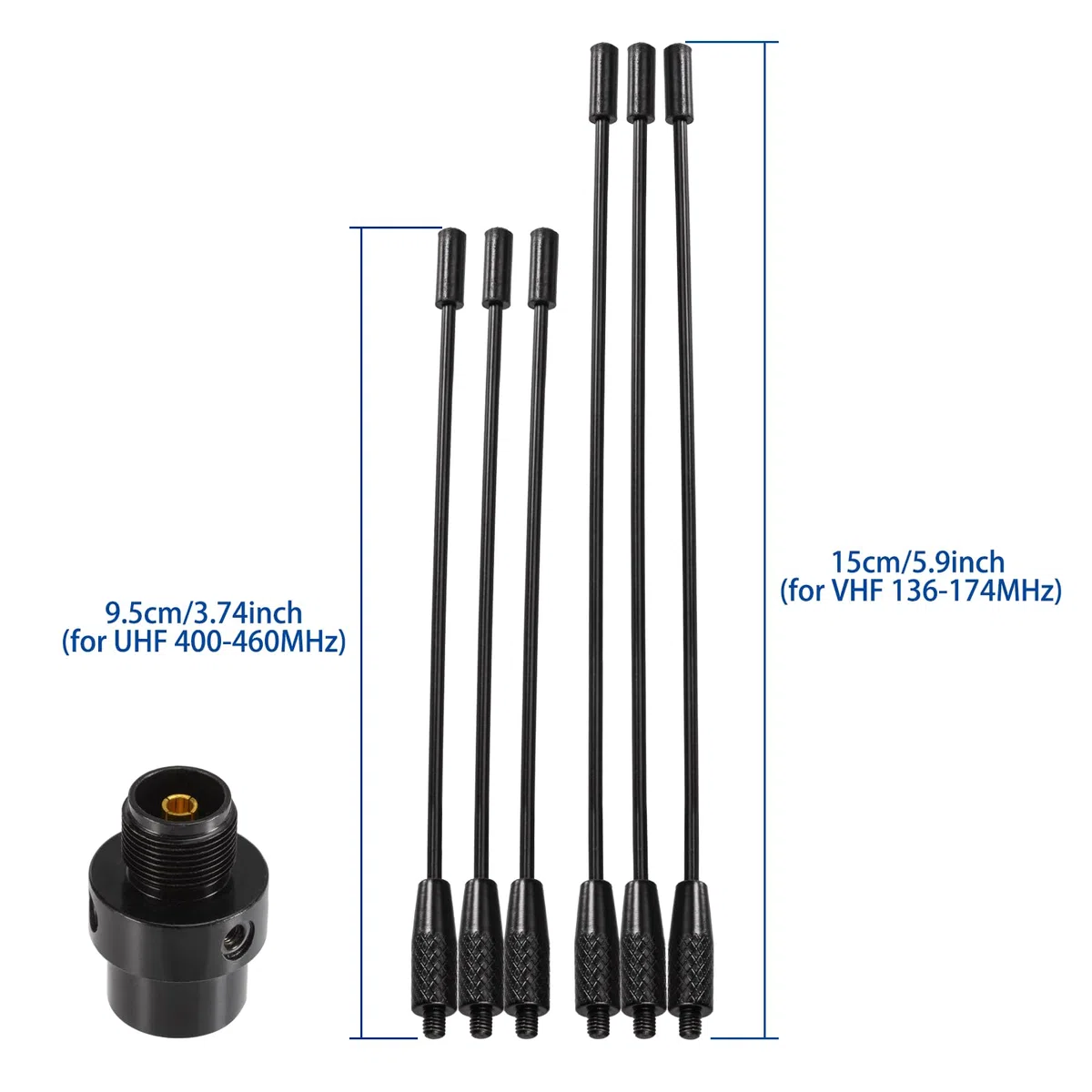Bingfu Antenna VHF UHF 136-174MHz 400-460MHz Doppia Banda PL259 Maschio Base Magnetica Con Kit Aereo di Terra per Radio Bidirezionale a Due Vie Mobile