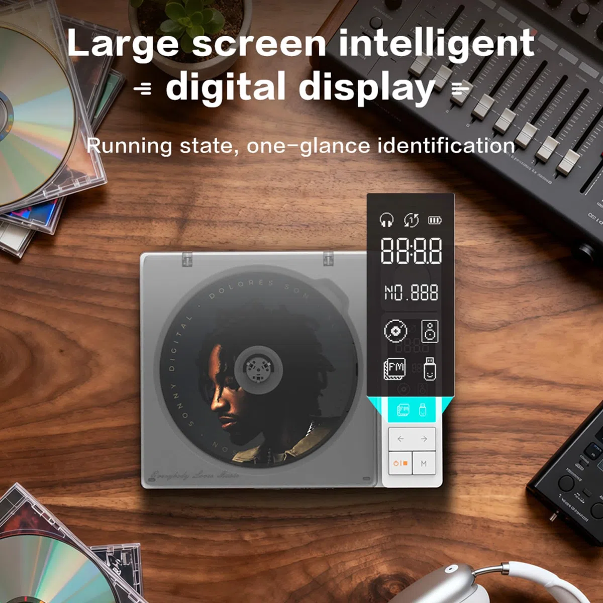 Lettore audio portatile design perfetto per collezionisti di musica giradischi vintage