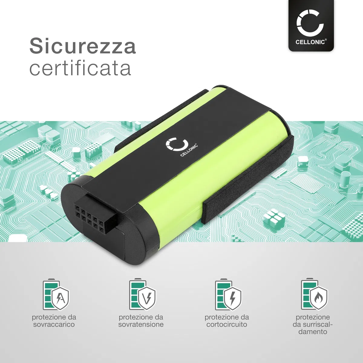 CELLONIC 1x Batteria per Altoparlante Compatibile con Ultimate Ears Boom 3, Compatibile con Logitech UE Boom 3, Ultimate Ears Boom 3, 084-000845 – (3400mAh, 7.4V)