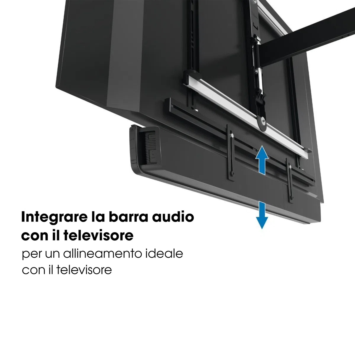 Vogel's Sound 3550 Supporto universale per soundbar, adatto anche per Bose Soundbar 500/700, Sonos Arc/Beam/Playbar, Samsung, Sony, LG e JBL, supporto per VESA da 100 a 600, peso max. 6,5 kg