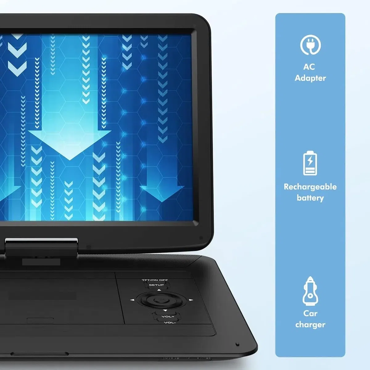 Lettore DVD Portatile, Lettore DVD portatile da 17,9" con schermo girevole HD 15,6"