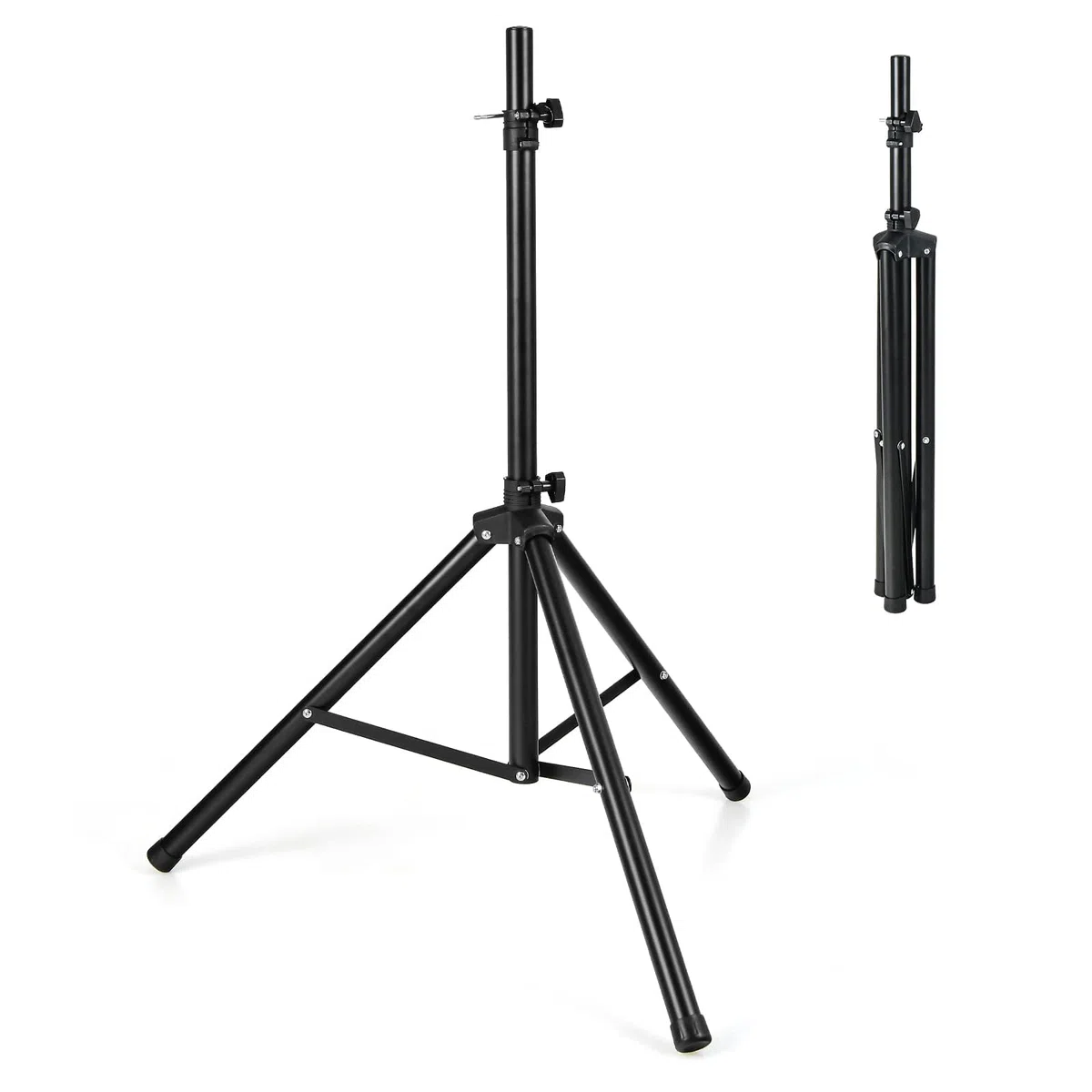 FANTASK Treppiede per boxe, supporto per altoparlanti, regolabile in altezza da 122 a 186 cm, portata fino a 50 kg, per sala musica, sale conferenze, studio, 186 L x 35 B x 186 cm, nero
