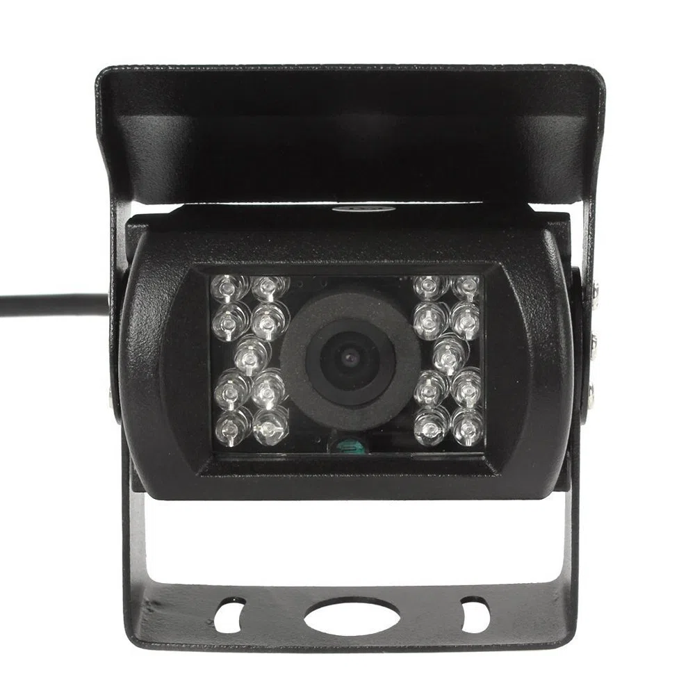 Telecamera Posteriore Camecho 4 pin 18 IR per visione notturna impermeabile Auto Fotografica+ 10 m cavo per Bus/camion/rimorchi/Caravan/camper Retromarcia Fotocamera 12V-24V