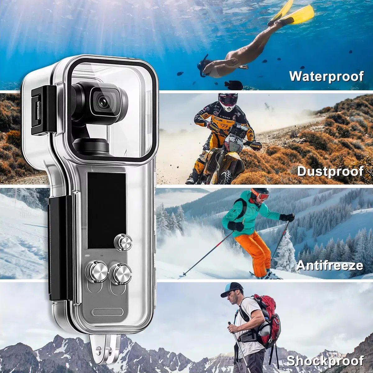 Custodia impermeabile per DJI Osmo Pocket 4, Custodia subacquea 50M Case subacquea Guscio Immersioni Protective Case Camera Diving Shell Accessori per DJI Osmo Pocket 4