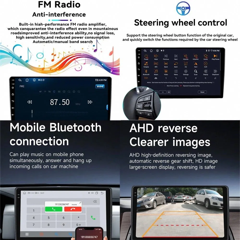 Radio Macchina Touch Screen per Kia RIO 4 X Line 2016-2019 Wireless Carplay Android Auto Stereo Auto Bluetooth Ips con Pantalla Táctil con Gps, 8 Nucleo 4G+64G