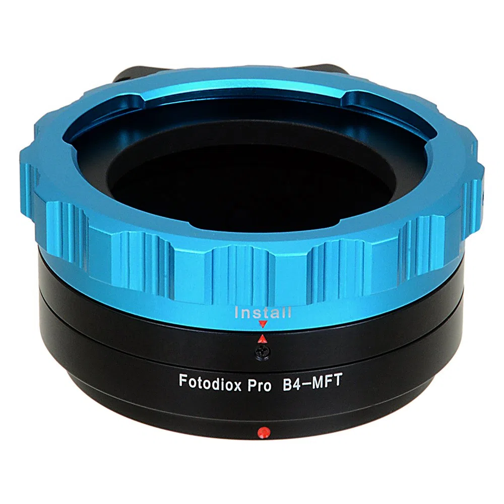 Fotodiox Pro Adattatore per Obiettivo Compatibile con Obiettivi B4 (2/3") su Fotocamere con Attacco Micro Four Thirds (MFT)