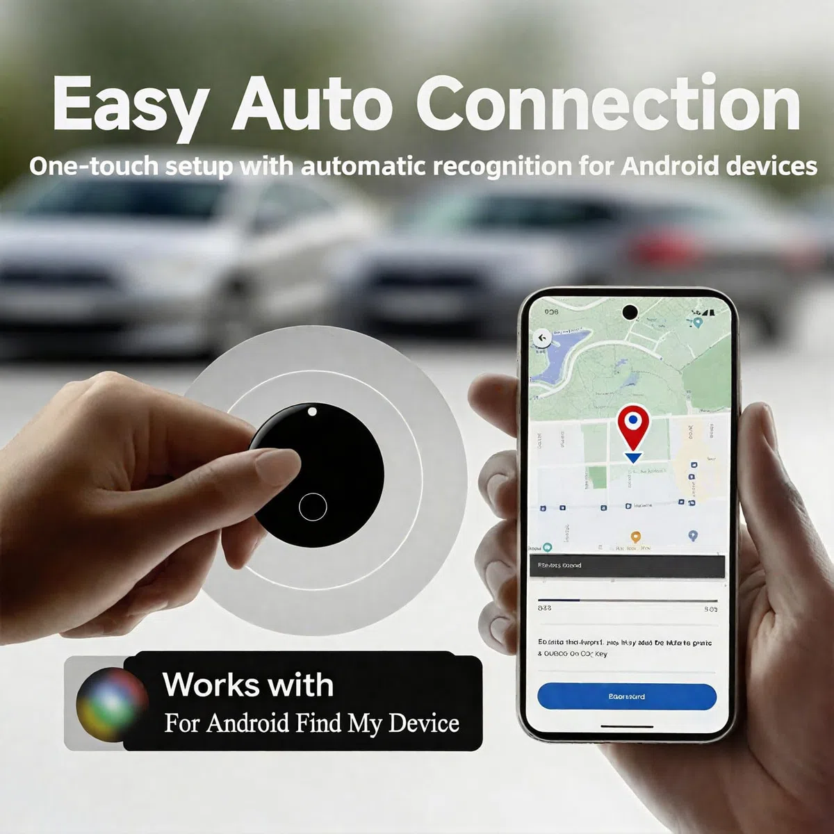 Mini GPS tracker per veicoli, localizzatore nascosto per veicoli, tracker veicoli senza abbonamento, compatibile con "Find My", smart tag con audio per bambini, chiavi, cani, bagagli, borse (An