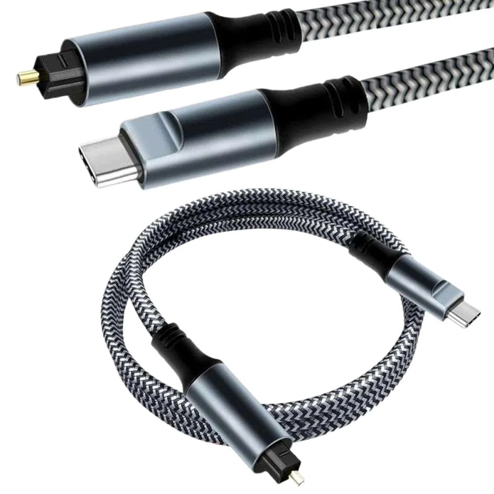 USB-C a TOSLINK Fibra ottica 1,2 m 1,8 m 3 m 4,5 m Supporta uscita audio digitale SPDIF compatibile con dispositivi USB-C (lunghezza del cavo: 4,5 m)