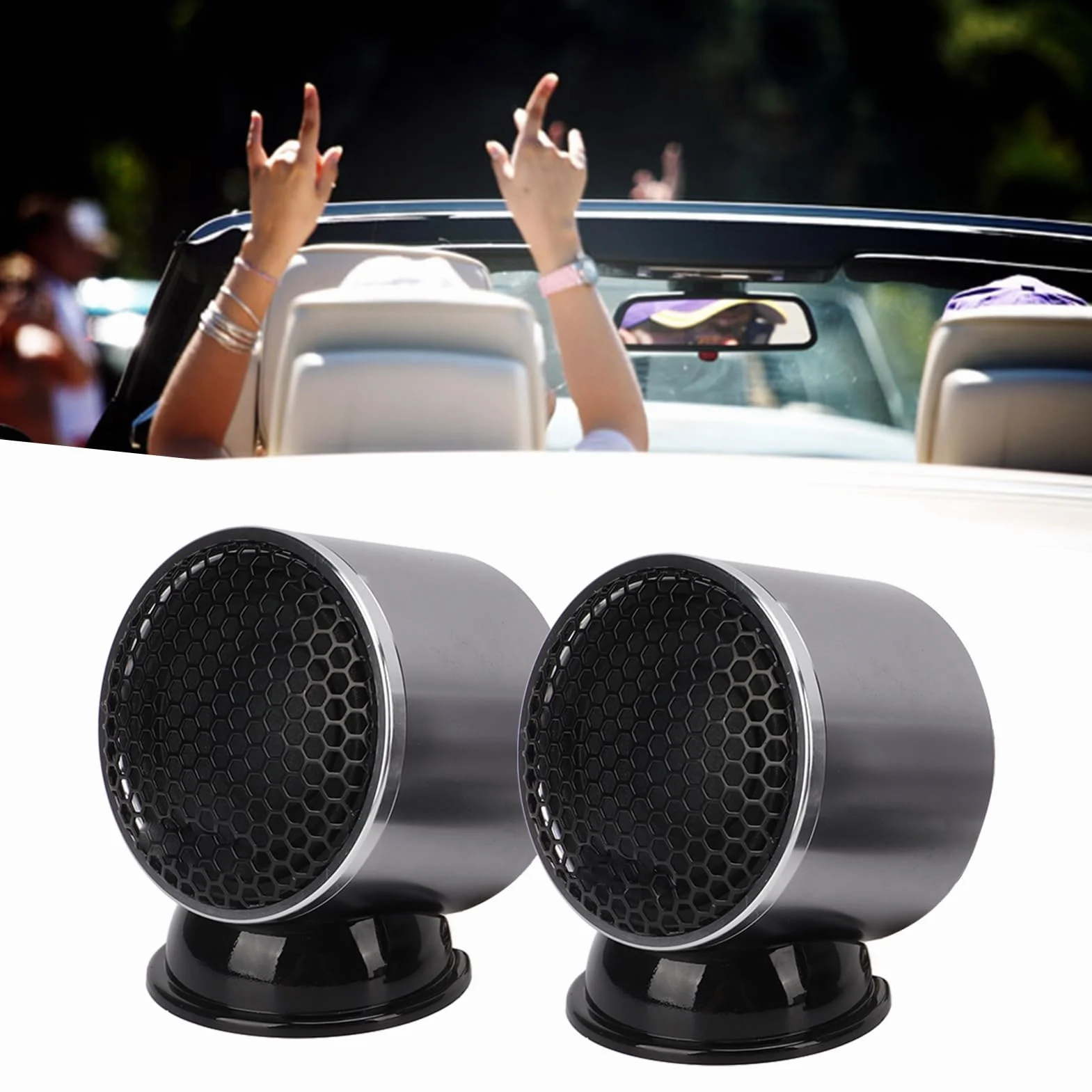 KIMISS Altoparlante Midrange per Auto 2,5 Pollici 110 W, Surround Stereo a 360 Gradi, Tecnologia HIFI, Installazione Semplice, Crossover Acuti a Bassa Perdita per Voce Umana Precisa,