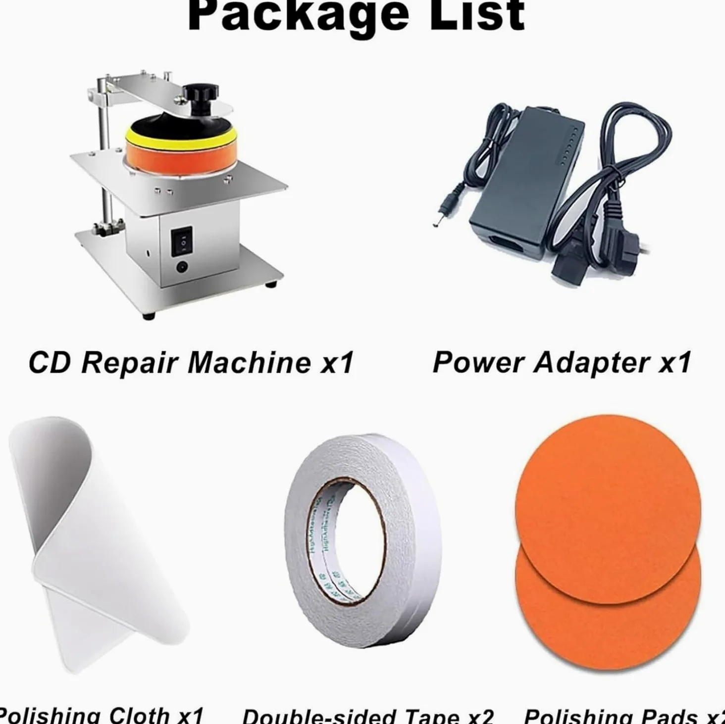 Macchina di lucidatura del disco, 200W 7-Speed Disc Cleaner, rimuovere graffi e recupero dati per CD/DVD Rental Store