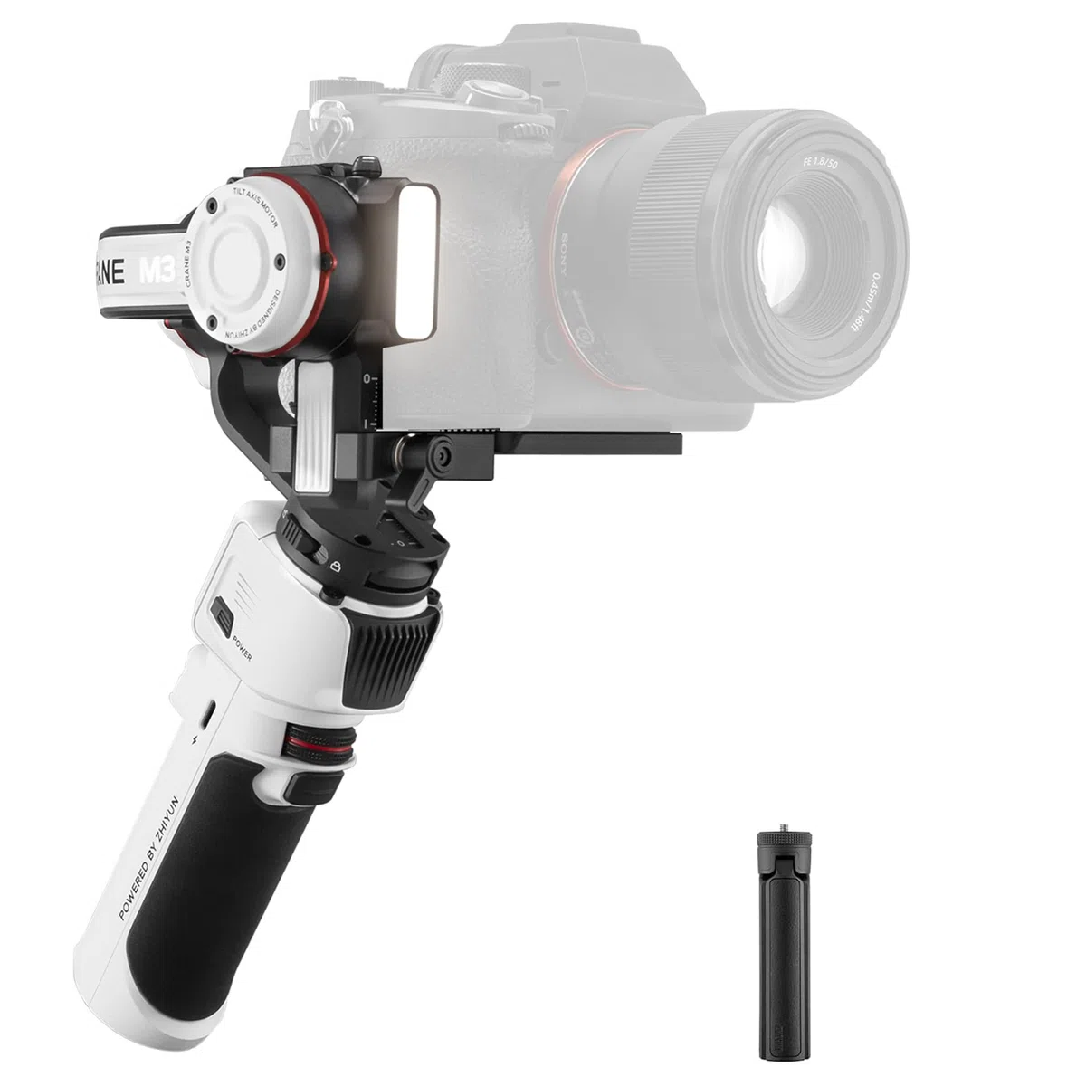 ZHIYUN Crane M3 [Ufficiale] 3-Axis Gimbal Stabilizer, Stabilizzatore Fotocamera con Luce di Riempimento Incorporata, Treppiedi, Gimbal Fotocamera