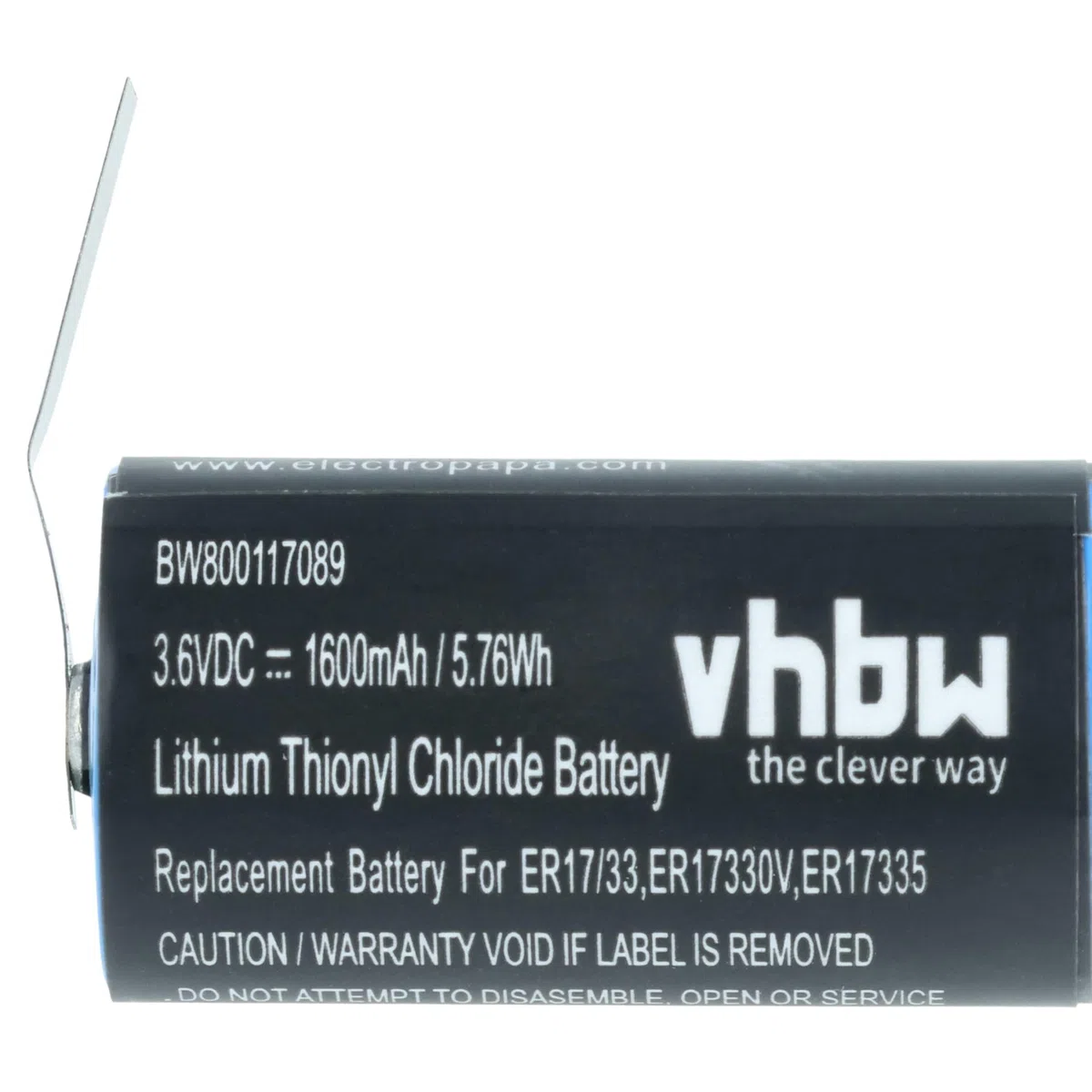 vhbw 10x Batteria compatibile con Omron RQANS1 3G2A9BAT08 (1600mAh, 3,6V, Li-MnO2)