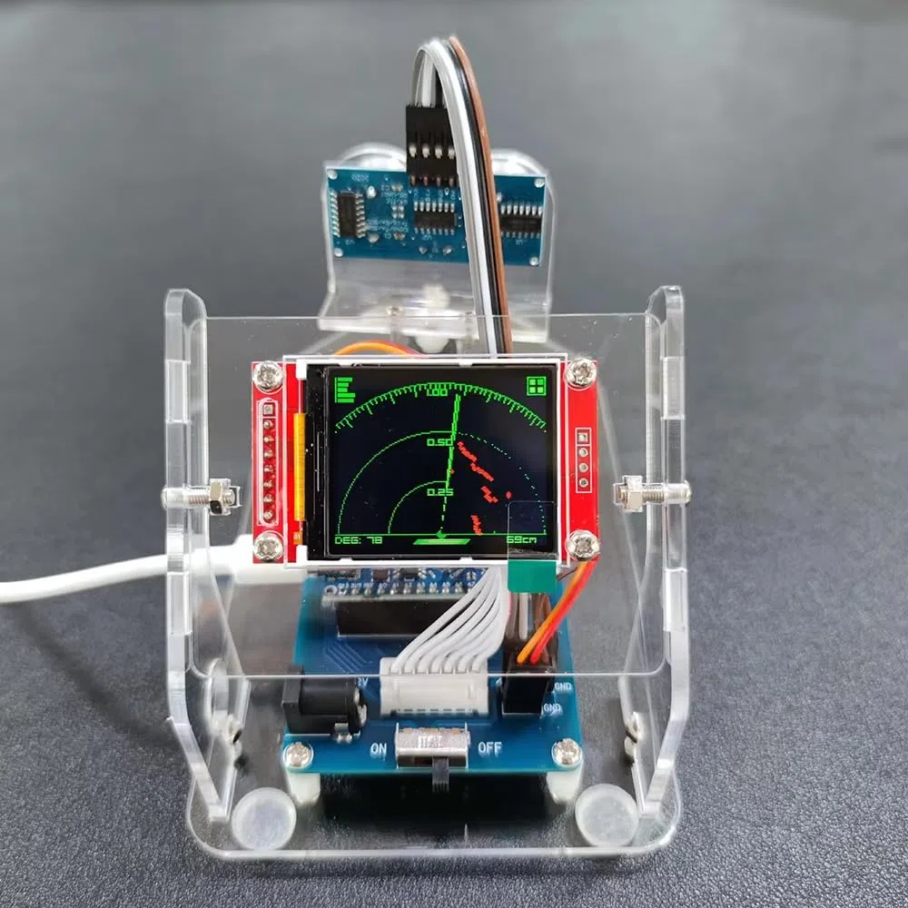 Mini Rilevatore di Scansione Radar a Ultrasuoni, Decorazione Ornamentale Rc Mood, per Auto Modello Rc Fai da Te 1/14 1/10