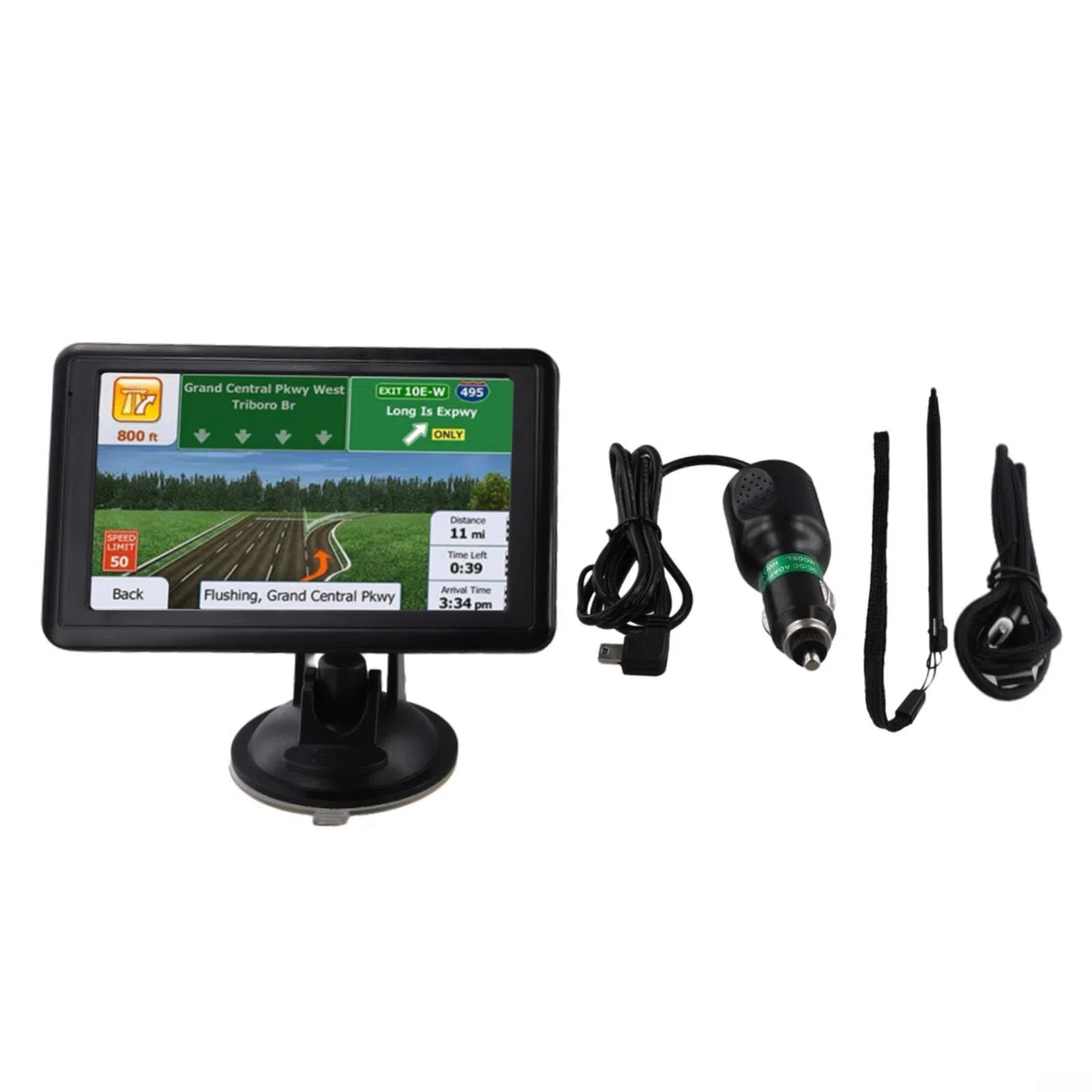 Navigatore GPS touch screen da 12,7 cm, navigatore satellitare per auto con mappa del Regno Unito, navigazione GPS per auto, camion, con guida vocale e autovelox allarmante
