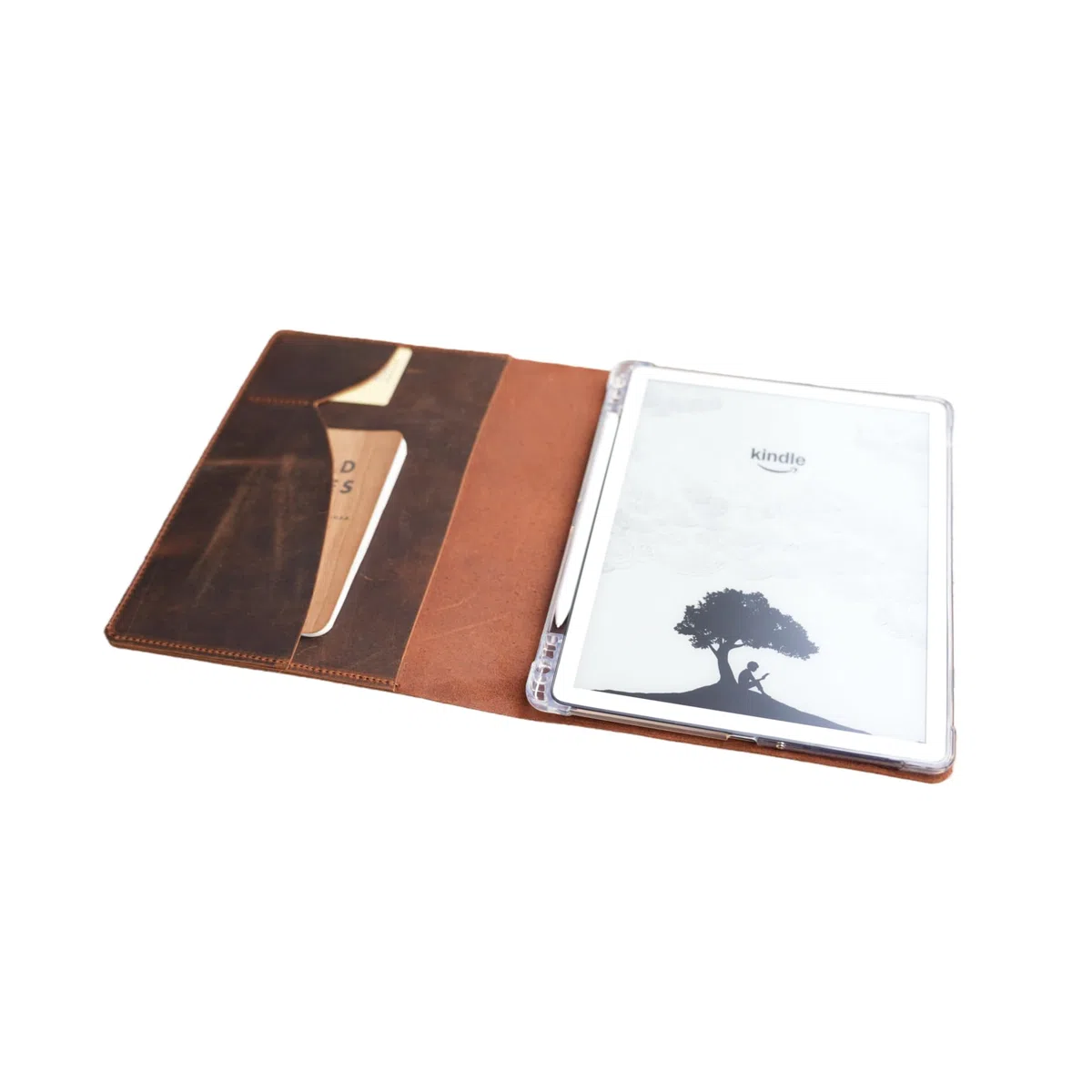 Custodia in vera pelle per Kindle Scribe 11" 3a generazione 2025, custodia a libro con portapenne, slot per schede e cartelle di file per Kindle Scribe Colorsoft