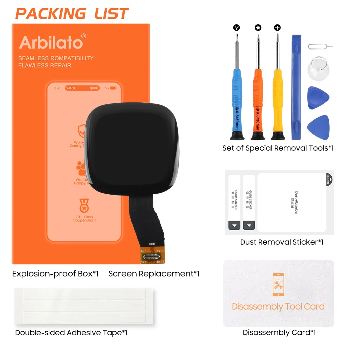 Schermo di ricambio per smartwatch Fitbit Sense 2 per schermo LCD Sense 2 Touch Display Digitizer Assemblea parti di riparazione (nero)…