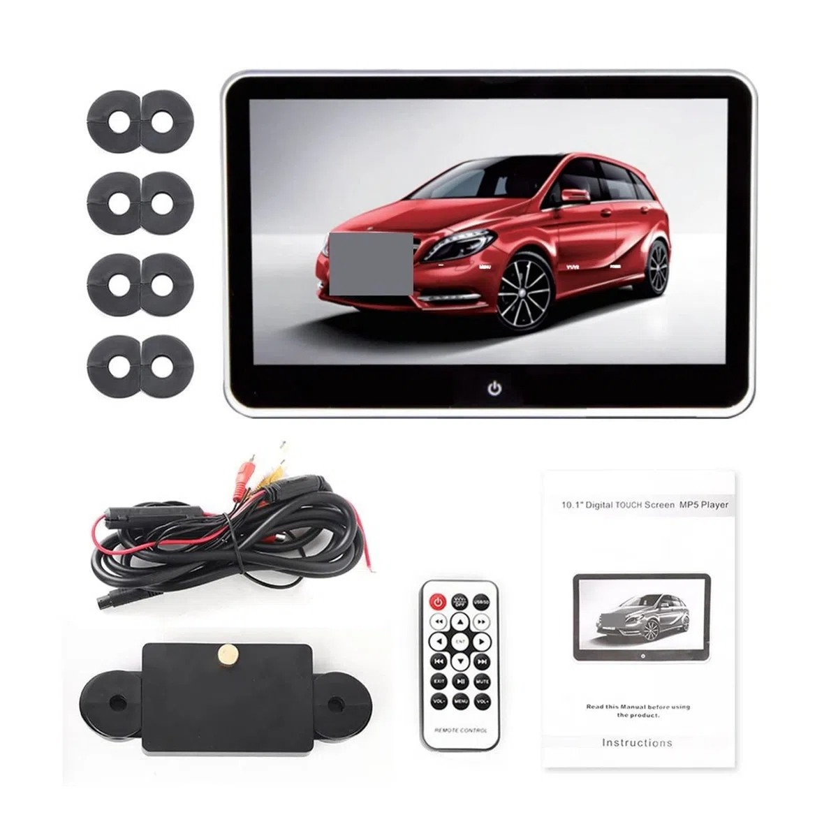 Lettore DVD portatile per lettori video per poggia Monitor for poggiatesta for auto ultrasottile da 10 pollici Lettore MP5 Link Schermo video FM HD 1080P con lettore multimediale USB / SD con schermo