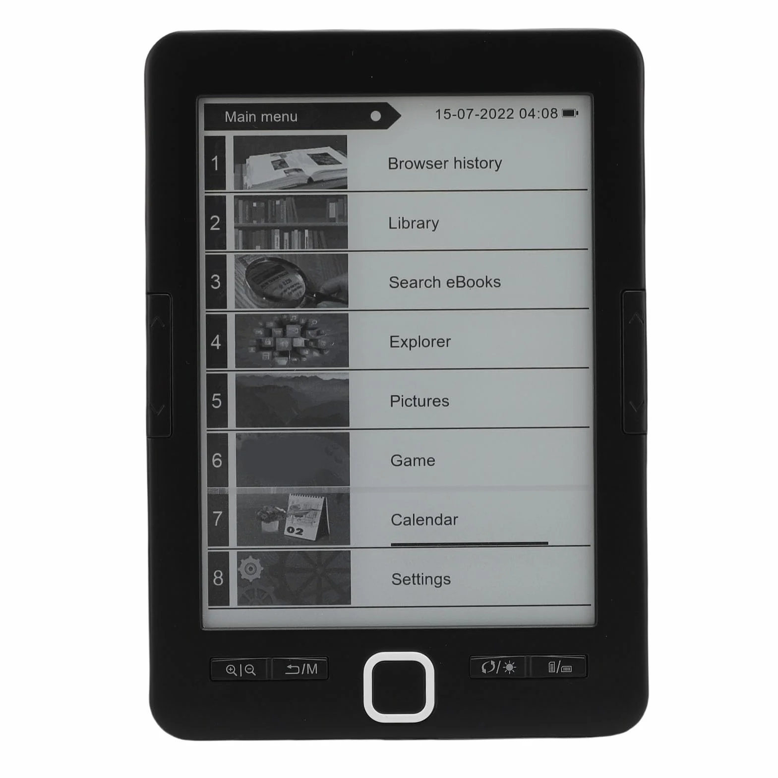 Annadue EBOOK Reader Digital Book Reader da 6 Pollici Schermo Regolabile Font Ademblely Technology 8 GB Support Supports Testo Che Evidenzia Audiolibri con più Formato