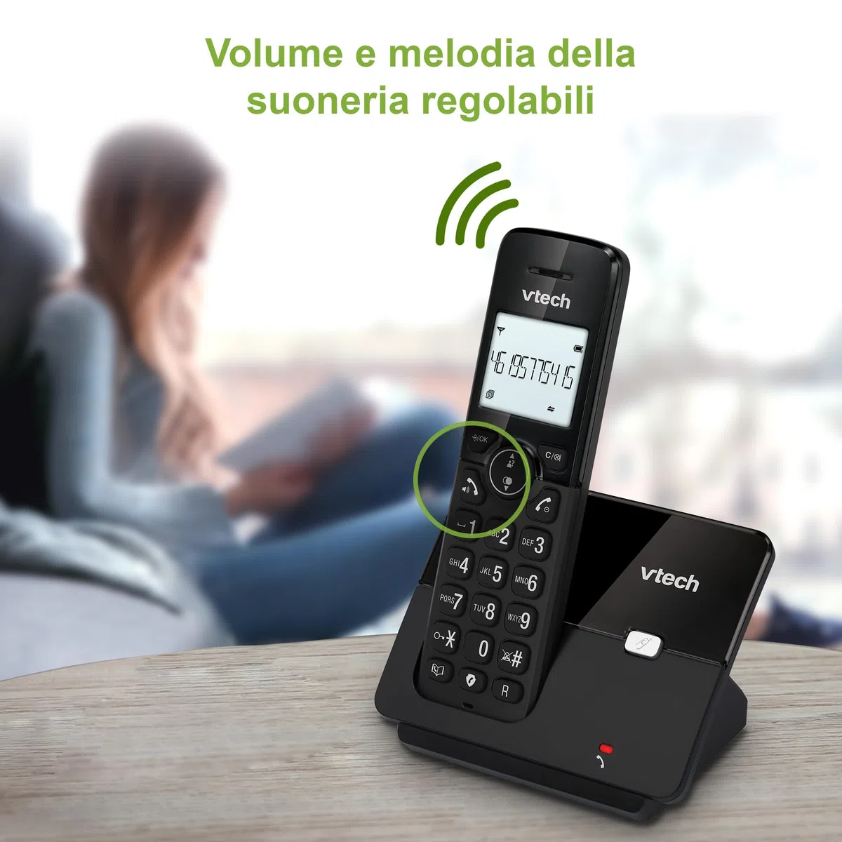 VTech CS2001 Telefono Cordless Casa duo con vivavoce e blocco chiamate, DECT Telefono fisso, identificatore di chiamate, display retroilluminato, tasti grandi, 30 Rubrica nomi e numeri, modalità ECO
