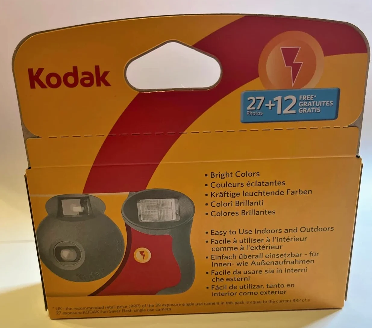 KODAK 2 fotocamere usa e getta da 1 A Photo Portst, Fun Saver/Wedding Camera per feste, 27 + 12 scatti (ISO 800, 35 mm)