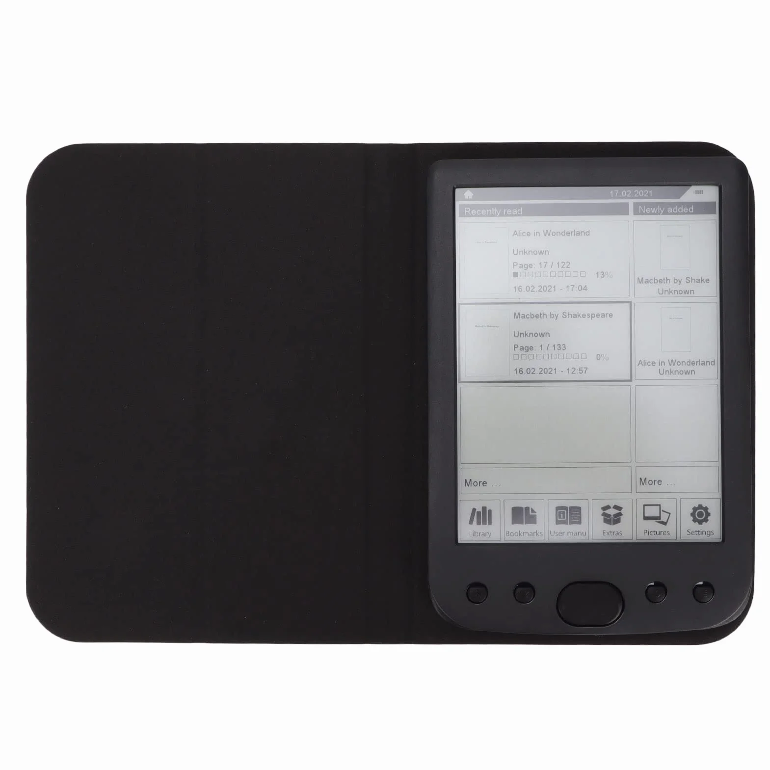 Lettore di Libri Ereader da 6 Pollici 800x600 HD Ink S N E con Spazio di Archiviazione da 8 GB E Custodia Protettiva