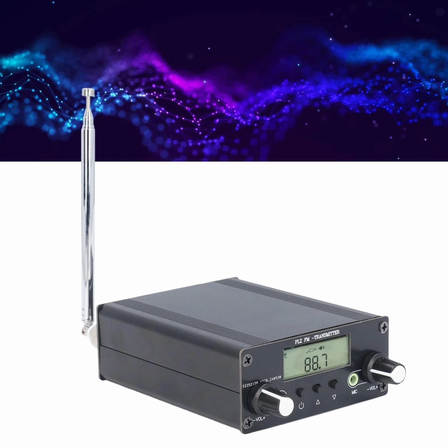 Trasmettitore FM Broadcast Potenza di uscita 0,5 W 76-108 MHz con livello di ingresso regolabile per teatri drive-in/chiese/stazione radio di parcheggio