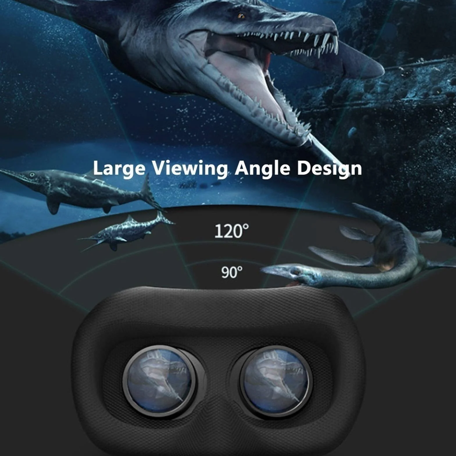 Occhiali VR, Visore Realtà Virtuale, Cuffie 3D VR Compatibile con Tutti Gli, Lente Regolabile per Film e Giochi 3D, per iPhone 13 Pro Max/13 Pro/13/12/11, per Samsung Galaxy S21, Huawei, Xiaomi