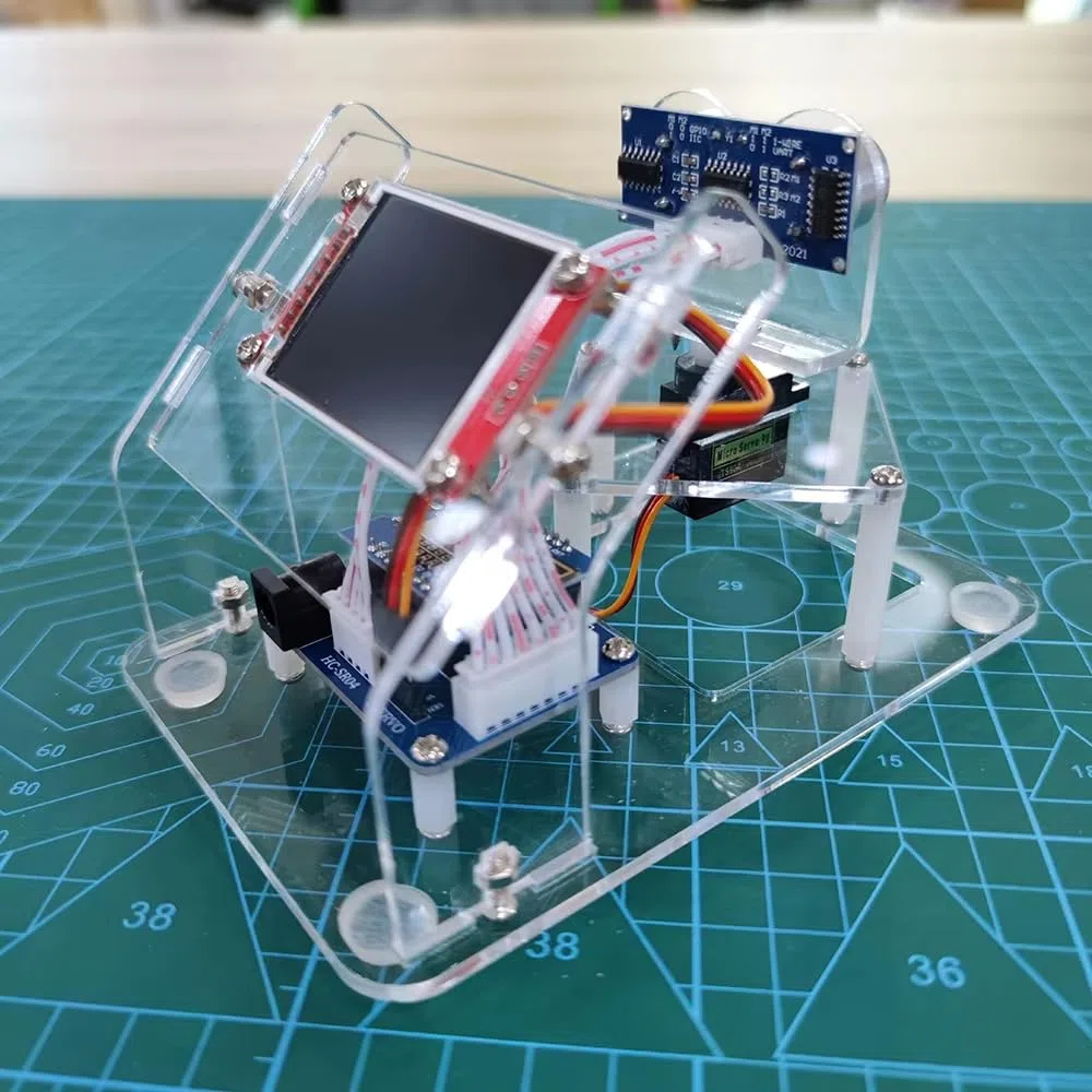 Mini Rilevatore di Scansione Radar a Ultrasuoni, Decorazione Ornamentale Rc Mood, per Auto Modello Rc Fai da Te 1/14 1/10