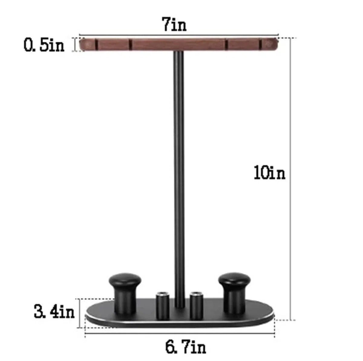 Supporto per Cuffie Supporto Cuffie Stand Cuffie Supporto Per Doppio Auricolare In Legno Massello Con Supporto Per Colonna Di Avvolgimento Adatto Per Auricolari Supporti per Cuffie ( Blue : Blu , Size