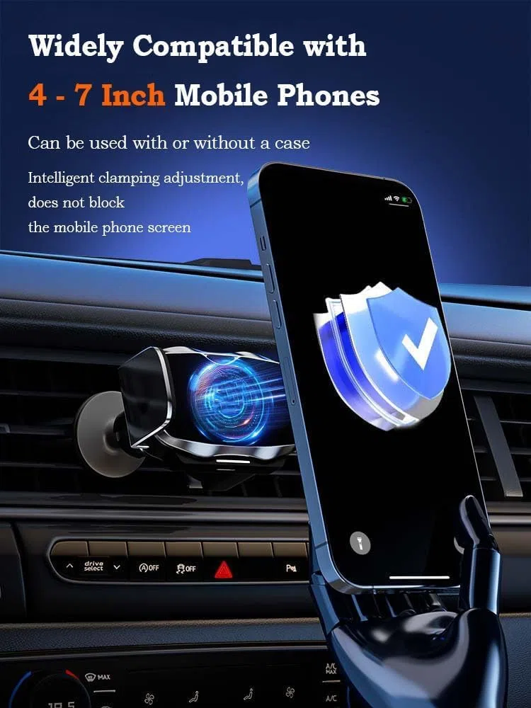 Porta Cellulare Auto per Hyundai Elantra 2020 2021 2022, 360° Regolabile Porta Telefono Auto, Supporto Cellulare Auto, Bocchette di Aerazione Supporto Smartphone,A Black