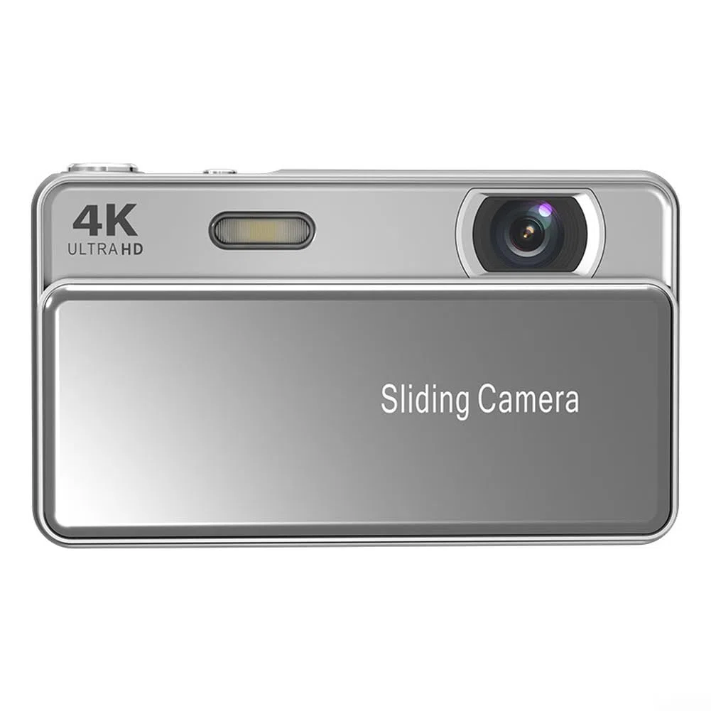 Mini fotocamera mirrorless portatile con comandi intuitivi e design elegante per la fotografia quotidiana e la videografia in rosa (argento)