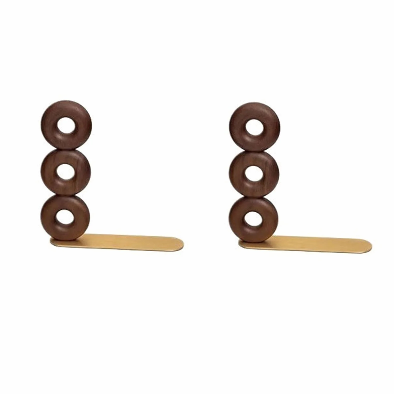 Porta CD Porta dischi in vinile da tavolo in legno in stile industriale con base in ottone for salotti ufficio in casa