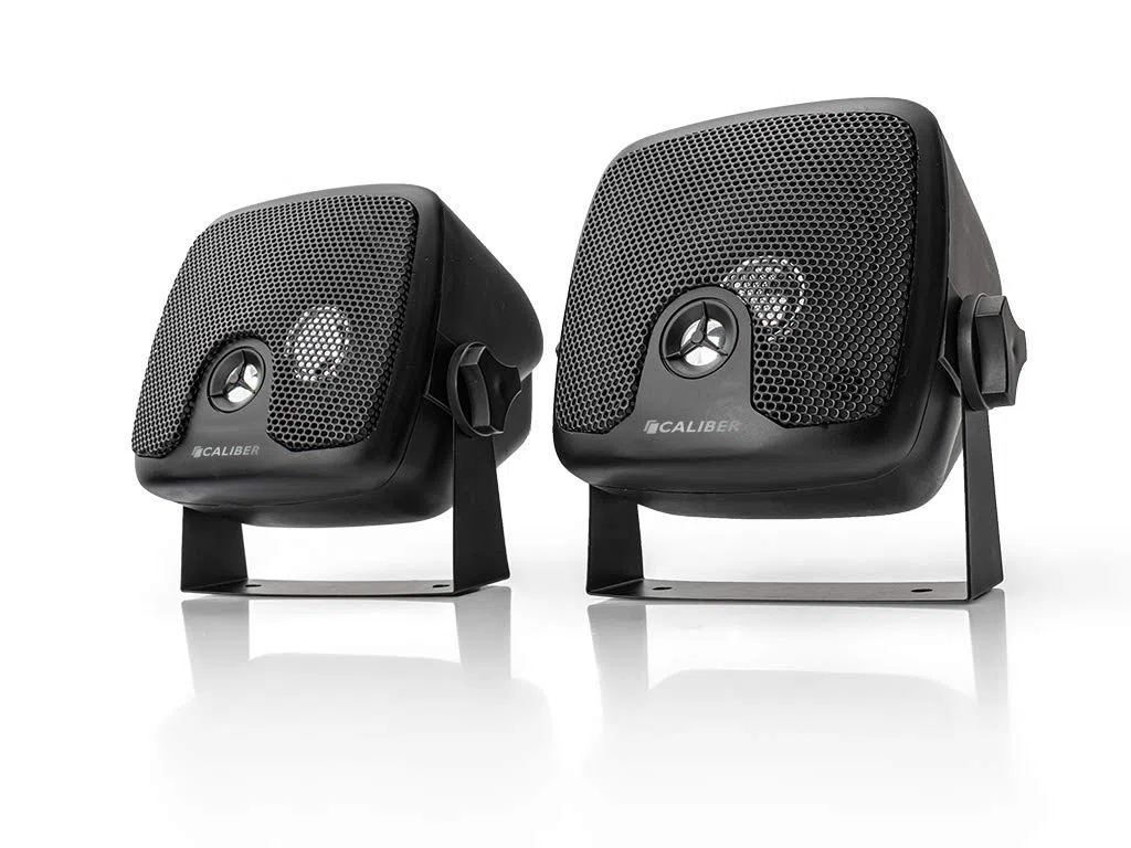 Caliber CSB3-1 - Altoparlanti a 2 vie - 80 Watt (160 W per coppia) - Altoparlanti compatti - Altoparlanti auto - per barca, campeggio, spa, terrazzo, bagno - nero