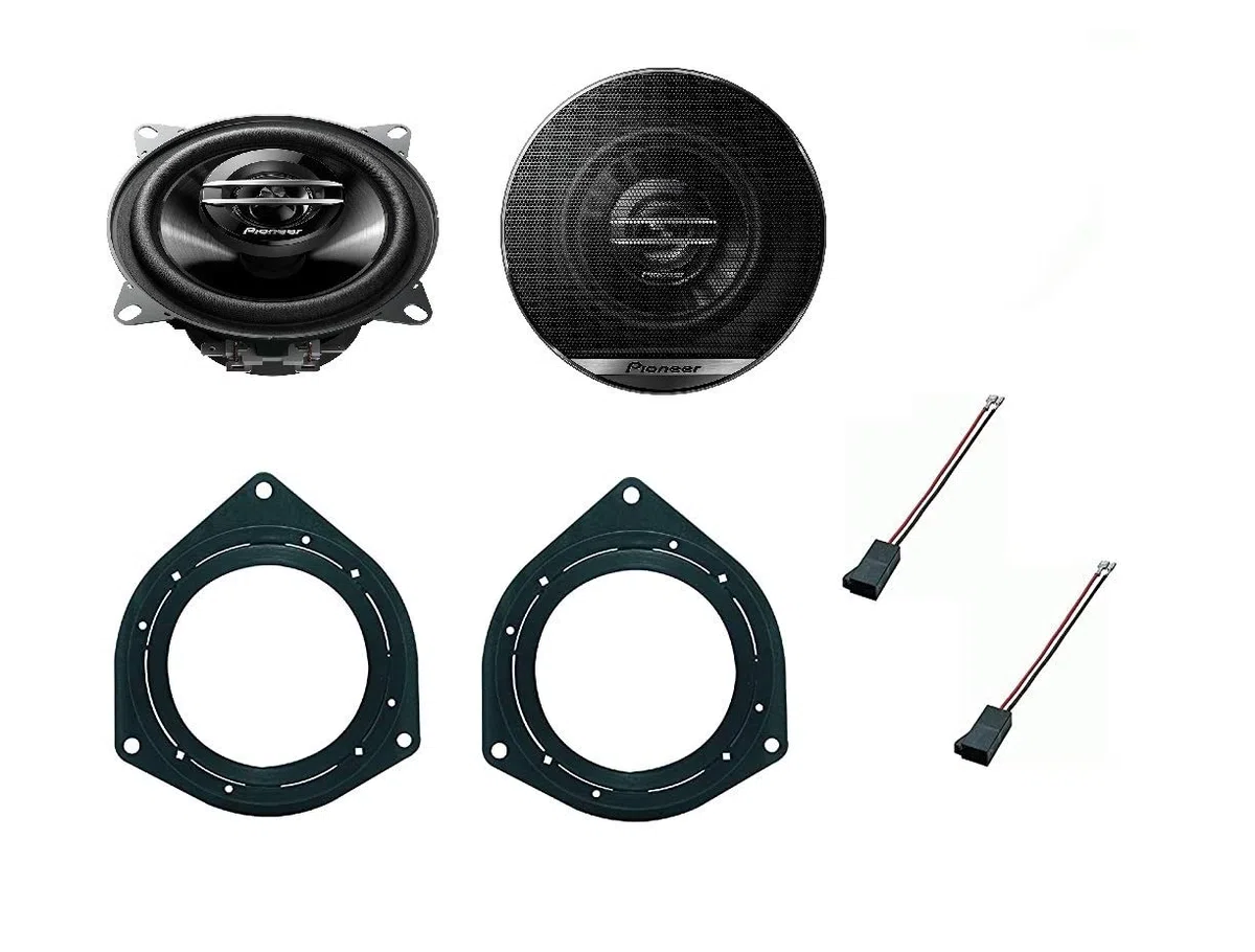 Kit 2 Casse Pioneer TS-G1020F Coassiale a 2 vie da 10cm 210 W FIAT Punto Evo Punto 199 dal 2005 Grande Punto con Supporti Altoparlanti Predisposizione Posteriore Alta qualità