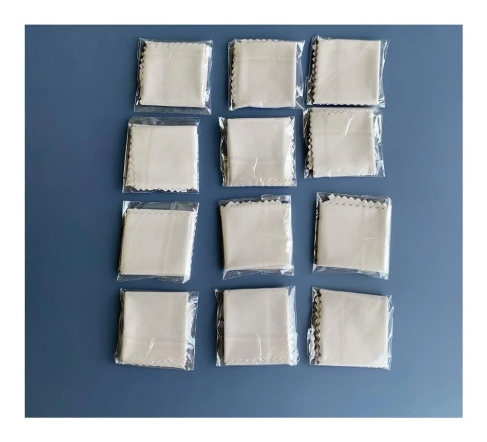 100pcs 145 * 170mm Imballaggio Individuale Grigio Microfibra Occhiali Panno di Pulizia Per Lenti Telefono Schermo Salviette di Pulizia