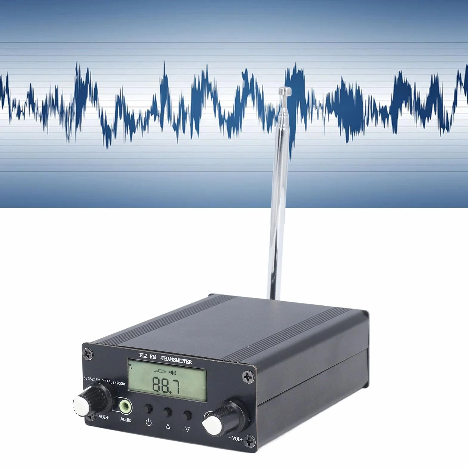 Trasmettitore FM Broadcast Potenza di uscita 0,5 W 76-108 MHz con livello di ingresso regolabile per teatri drive-in/chiese/stazione radio di parcheggio