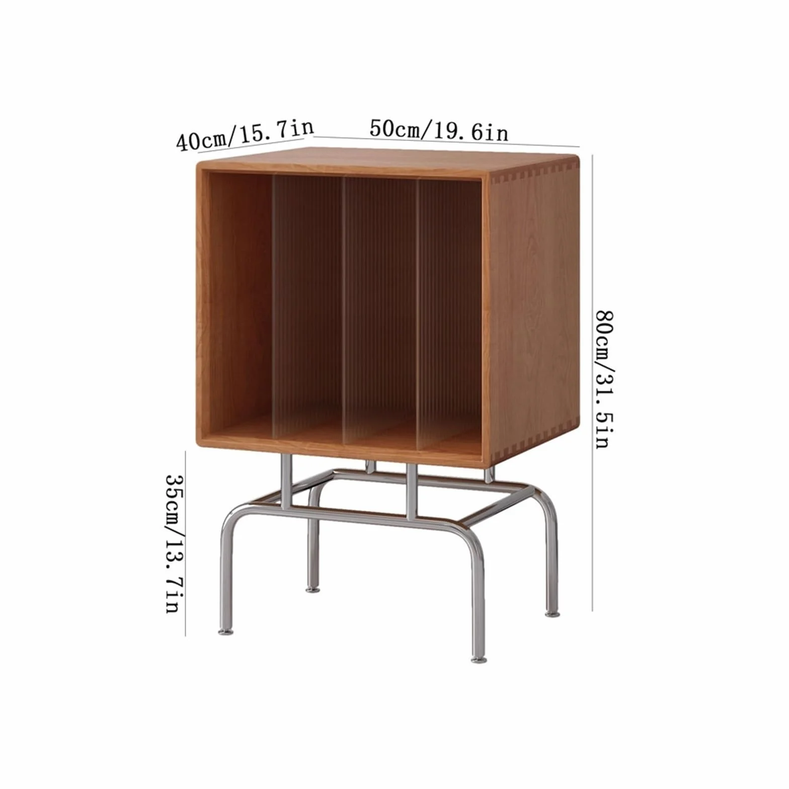 Ufficio Armadietto for dischi in vinile retrò, ripiano for CD in legno Scaffale porta dischi