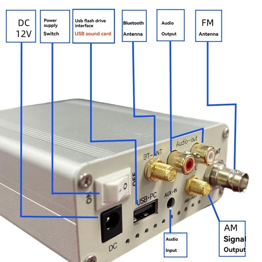 Trasmettitore di Modulazione di Frequenza FM 2000 Metro AM FM Modulatore di Segnale FM Bluetooth Wireless Trasmettitore AM Plug