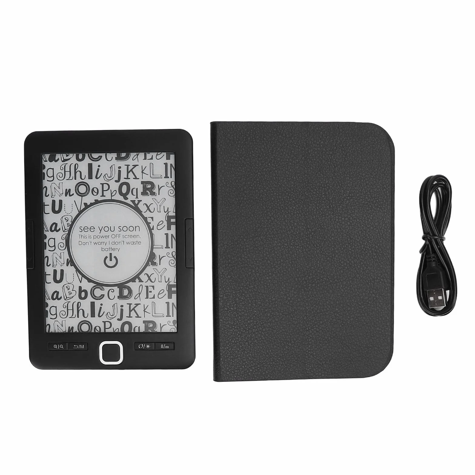 Lettore di Libri Elettrici con luminosità Regolabile e Schermo a Inchiostro da 6 Pollici - Reader Digitale Portatile da 8g per Pendolarismo e Viaggio