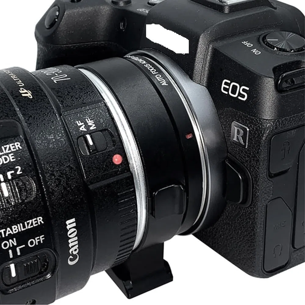 EF-EOS R Adattatore di montaggio per obiettivo, tubo di estensione elettronico per messa a fuoco automatica, obiettivo Canon EF/EF-S a Canon EOS R RP RF-Mount Full Frame adattatore