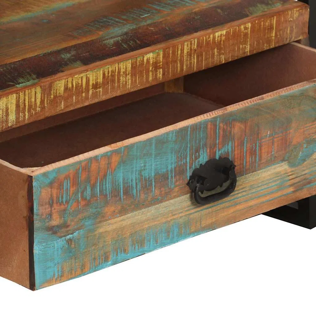 vidaXL Mobile Porta TV Armadietto Stile Rustico in Legno Massello Anticato