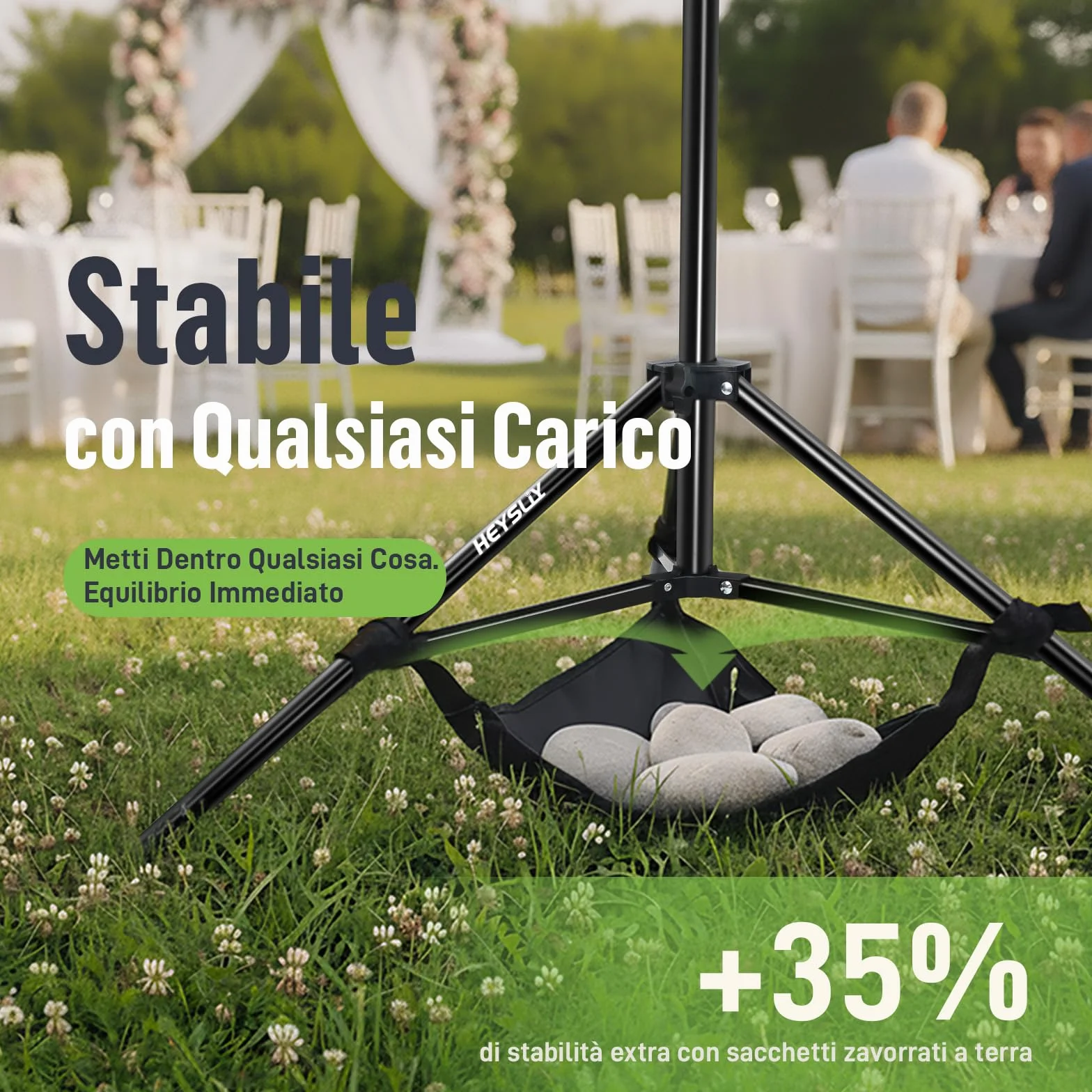Supporto Fondale Fotografico 3x2m – Struttura Regolabile per Sfondo Fotografico, Telo Proiettore, Set Fotografico e Decorazioni Evento