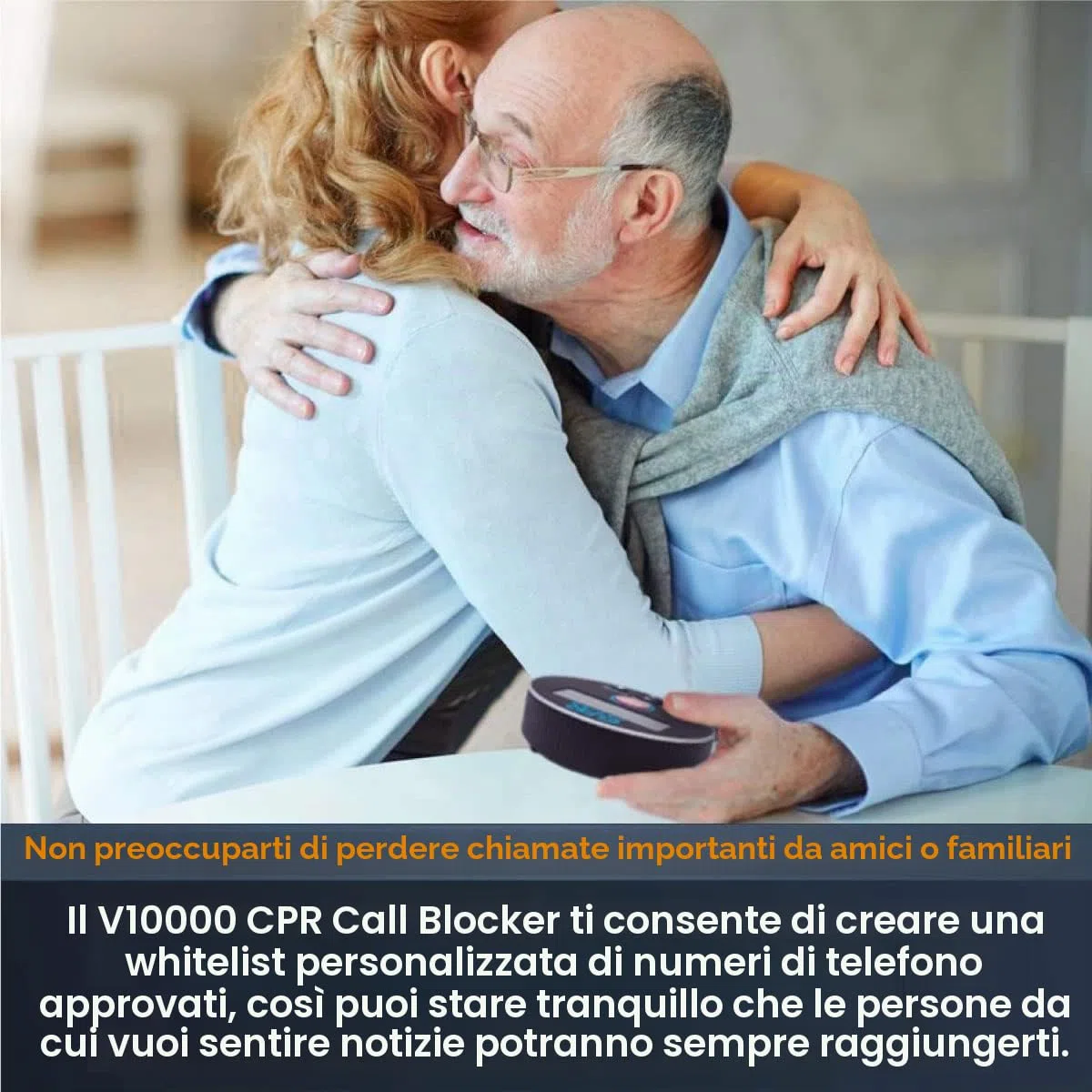 CPR Blocco Chiamate V10000 - Il Miglior Bloccatore di Chiamate d'Italia - Per Telefoni Fissi e Wireless - Blocca Fino a 12.000 Numeri con un Solo Tocco - Installazione Facile