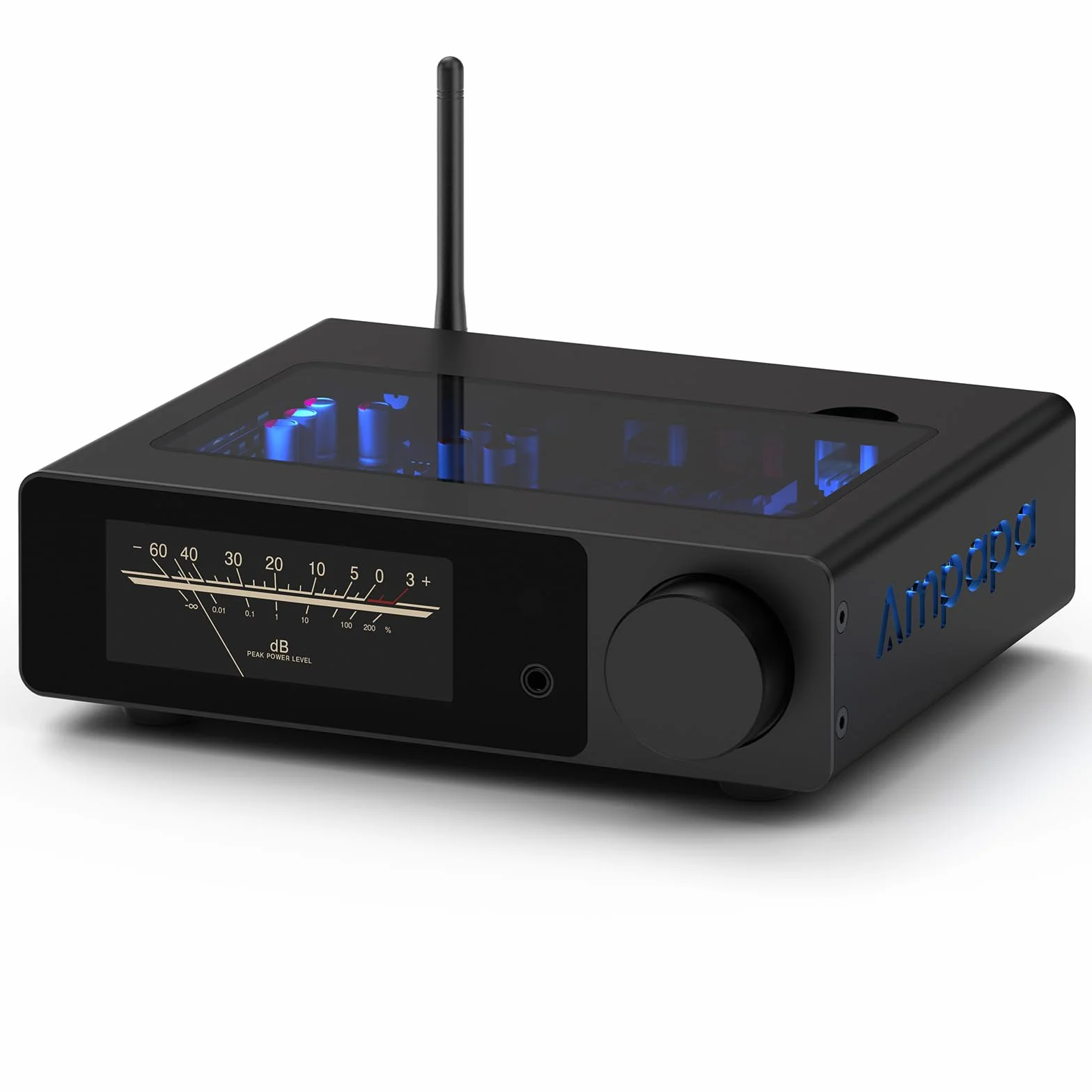 Convertitore Digitale-Analogico Ampapa Q1: DAC USB HiFi 768kHz/32bit DSD512, Amplificatore Cuffie Bluetooth 5.2 APTX-HD con ESS9039+AK4493 per Amplificatori Stereo Domestici e Ascolto da Scrivania