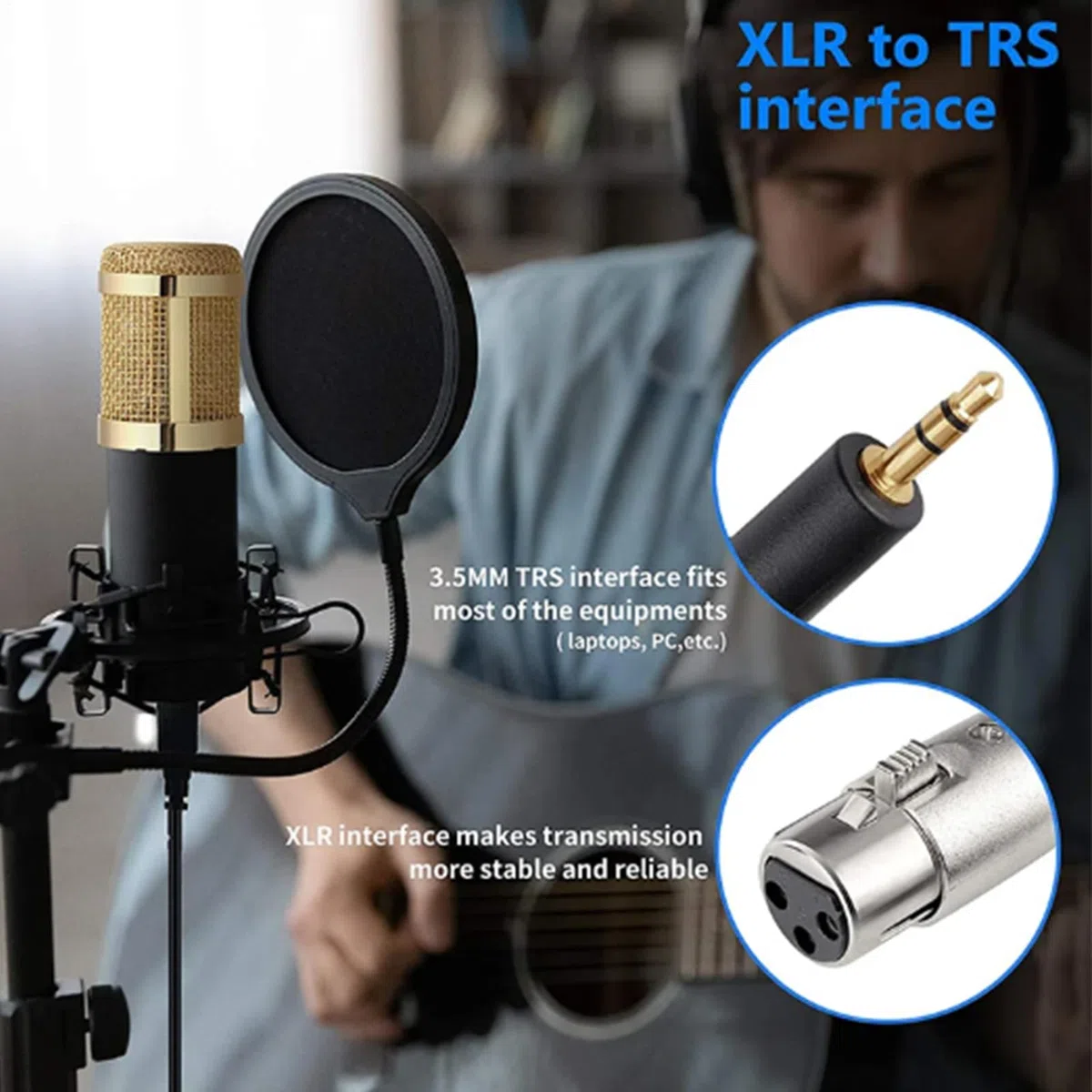 Attrezzatura Da Studio Di Registrazione Set scheda audio live streaming, | Microfono a Condensatore Kit Microfono Facile Per Streaming, Da Studio Di Registrazione Per Live